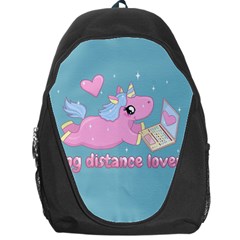 Long Distance Lover - Cute Unicorn Backpack Bag by Valentinaart