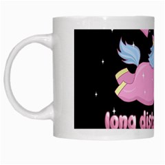 Long Distance Lover - Cute Unicorn White Mugs by Valentinaart