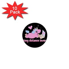 Long Distance Lover - Cute Unicorn 1  Mini Magnet (10 Pack)  by Valentinaart