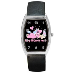 Long Distance Lover - Cute Unicorn Barrel Style Metal Watch