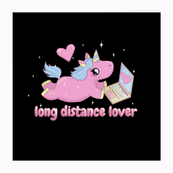 Long distance lover - Cute Unicorn Medium Glasses Cloth (2-Side)