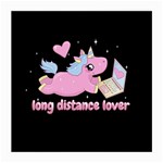 Long distance lover - Cute Unicorn Medium Glasses Cloth (2-Side) Back