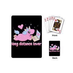 Long Distance Lover - Cute Unicorn Playing Cards (mini) 