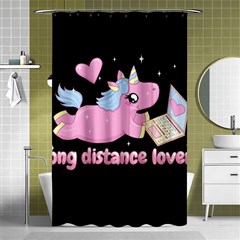 Long Distance Lover - Cute Unicorn Shower Curtain 48  X 72  (small)  by Valentinaart