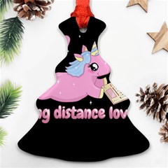 Long Distance Lover - Cute Unicorn Christmas Tree Ornament (two Sides) by Valentinaart