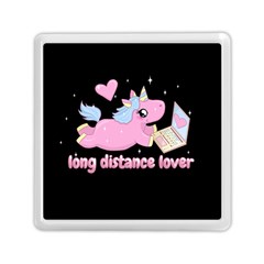 Long Distance Lover - Cute Unicorn Memory Card Reader (square)  by Valentinaart