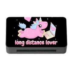 Long Distance Lover - Cute Unicorn Memory Card Reader With Cf by Valentinaart