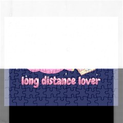 Long Distance Lover - Cute Unicorn Rectangular Jigsaw Puzzl by Valentinaart