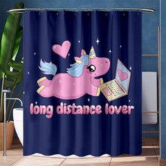 Long Distance Lover - Cute Unicorn Shower Curtain 60  X 72  (medium)  by Valentinaart