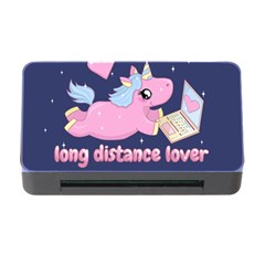 Long Distance Lover - Cute Unicorn Memory Card Reader With Cf by Valentinaart