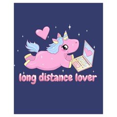 Long Distance Lover - Cute Unicorn Drawstring Bag (small) by Valentinaart