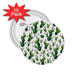 Cactus Pattern 2 25  Buttons (10 Pack)  by Valentinaart