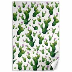 Cactus Pattern Canvas 24  X 36  by Valentinaart