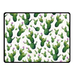 Cactus Pattern Fleece Blanket (small) by Valentinaart