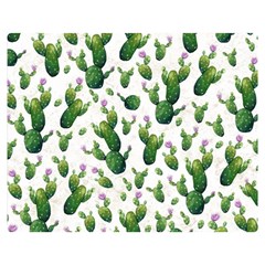 Cactus Pattern Double Sided Flano Blanket (medium)  by Valentinaart