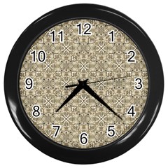 Modern Baroque Pattern Wall Clocks (black)