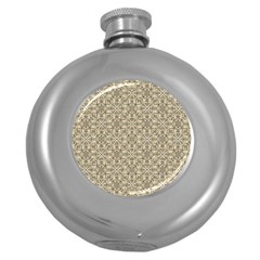 Modern Baroque Pattern Round Hip Flask (5 Oz) by dflcprints