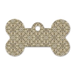 Modern Baroque Pattern Dog Tag Bone (two Sides) by dflcprints