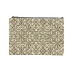 Modern Baroque Pattern Cosmetic Bag (large)  by dflcprints