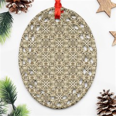 Modern Baroque Pattern Oval Filigree Ornament (two Sides) by dflcprints