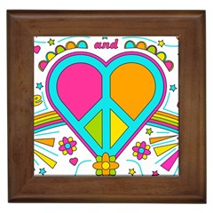 Love Peace Feelings Nature Framed Tiles by Sapixe