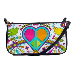 Love Peace Feelings Nature Shoulder Clutch Bags by Sapixe