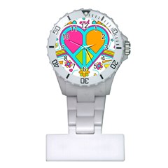 Love Peace Feelings Nature Plastic Nurses Watch by Sapixe