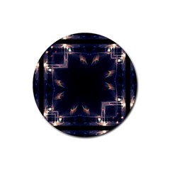 Cosmos Kaleidoscope Art Pattern Rubber Round Coaster (4 Pack)  by Sapixe