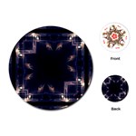 Cosmos Kaleidoscope Art Pattern Playing Cards (Round)  Front