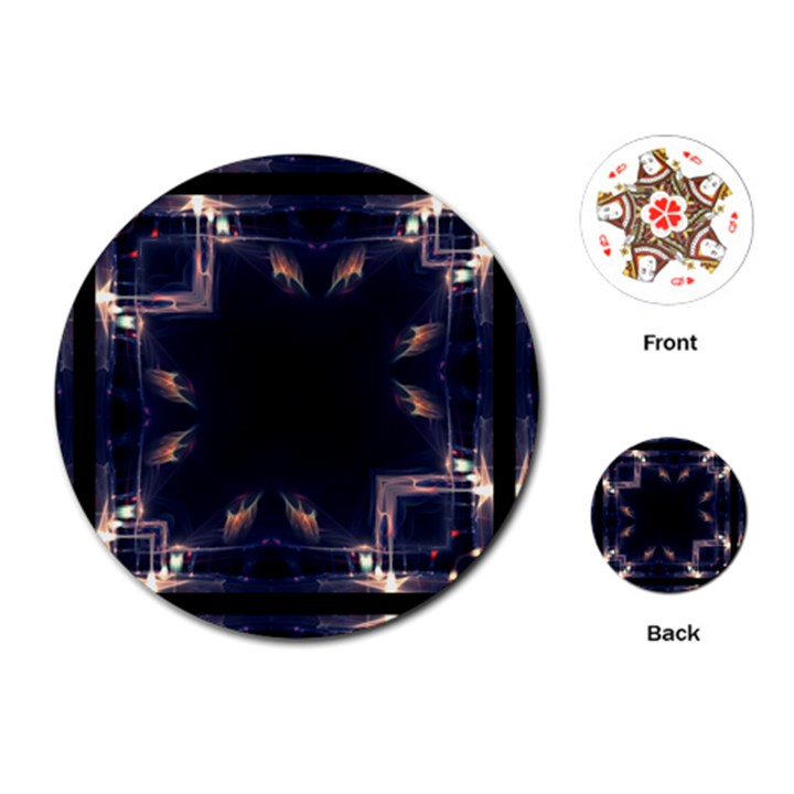 Cosmos Kaleidoscope Art Pattern Playing Cards (Round) 