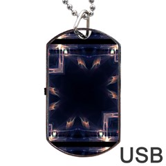 Cosmos Kaleidoscope Art Pattern Dog Tag Usb Flash (two Sides) by Sapixe