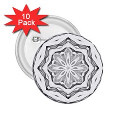 Mandala Pattern Floral 2 25  Buttons (10 Pack)  by Sapixe