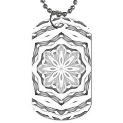 Mandala Pattern Floral Dog Tag (two Sides) by Sapixe