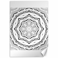 Mandala Pattern Floral Canvas 12  X 18   by Sapixe