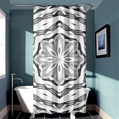 Mandala Pattern Floral Shower Curtain 36  X 72  (stall)  by Sapixe