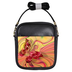 Arrangement Butterfly Aesthetics Girls Sling Bags by Sapixe