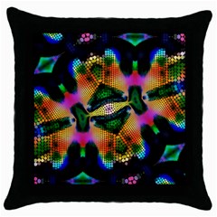 Butterfly Color Pop Art Throw Pillow Case (black) by Sapixe