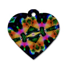 Butterfly Color Pop Art Dog Tag Heart (one Side) by Sapixe