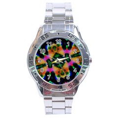 Butterfly Color Pop Art Stainless Steel Analogue Watch