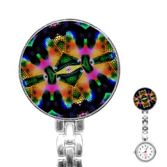 Butterfly Color Pop Art Stainless Steel Nurses Watch by Sapixe