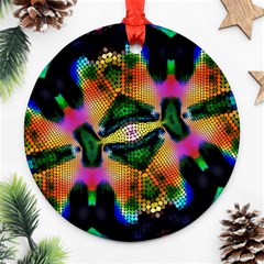 Butterfly Color Pop Art Ornament (round) by Sapixe