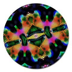 Butterfly Color Pop Art Magnet 5  (round) by Sapixe