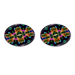 Butterfly Color Pop Art Cufflinks (oval) by Sapixe