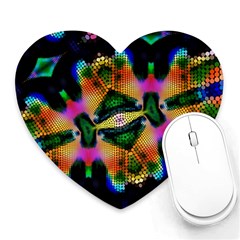 Butterfly Color Pop Art Heart Mousepads by Sapixe