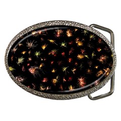 Fireworks Christmas Night Dark Belt Buckles by Sapixe