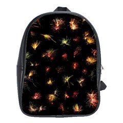 Fireworks Christmas Night Dark School Bag (large) by Sapixe