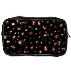 Fireworks Christmas Night Dark Toiletries Bags by Sapixe