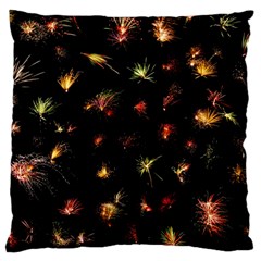 Fireworks Christmas Night Dark Large Cushion Case (one Side) by Sapixe