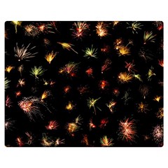 Fireworks Christmas Night Dark Double Sided Flano Blanket (medium)  by Sapixe