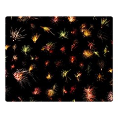 Fireworks Christmas Night Dark Double Sided Flano Blanket (large)  by Sapixe